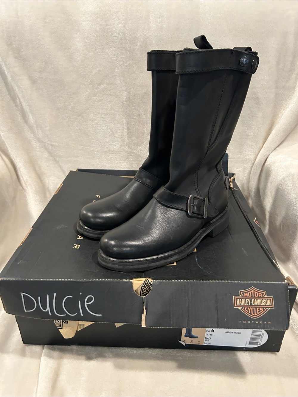 Harley-Davidson Black Women’s Mid-Calf Harness Boots
